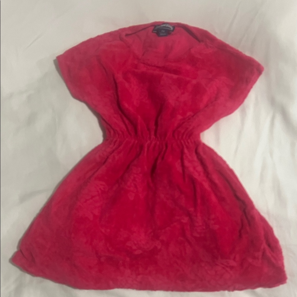 Vilebrequin Red Textured Waist-Defined Dress